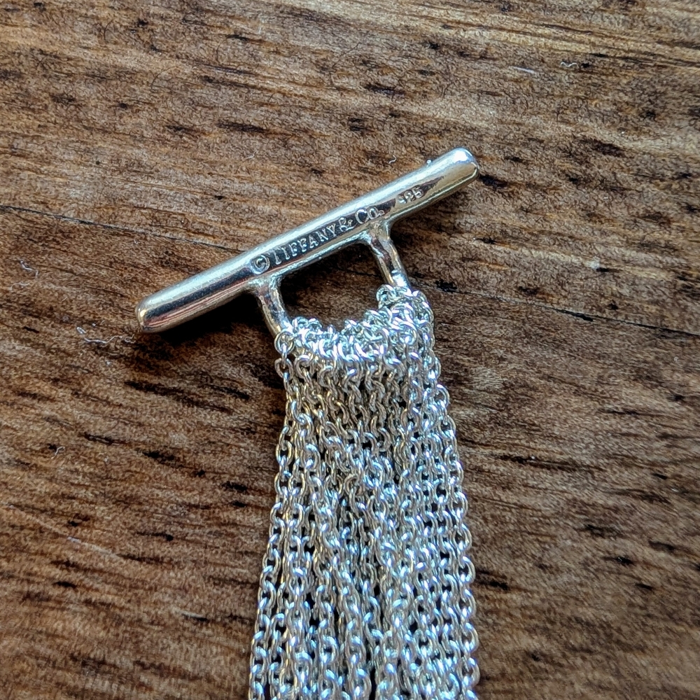 Tiffany & Co. Multistrand Mesh Sterling Silver Circle Necklace - Picture 3 of 5